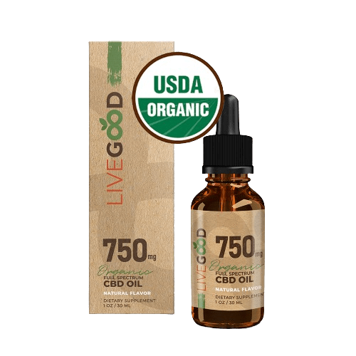 LiveGood CBD 750 mg bottle